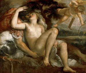 Marte, Venus y Amor de Tiziano Vecelli